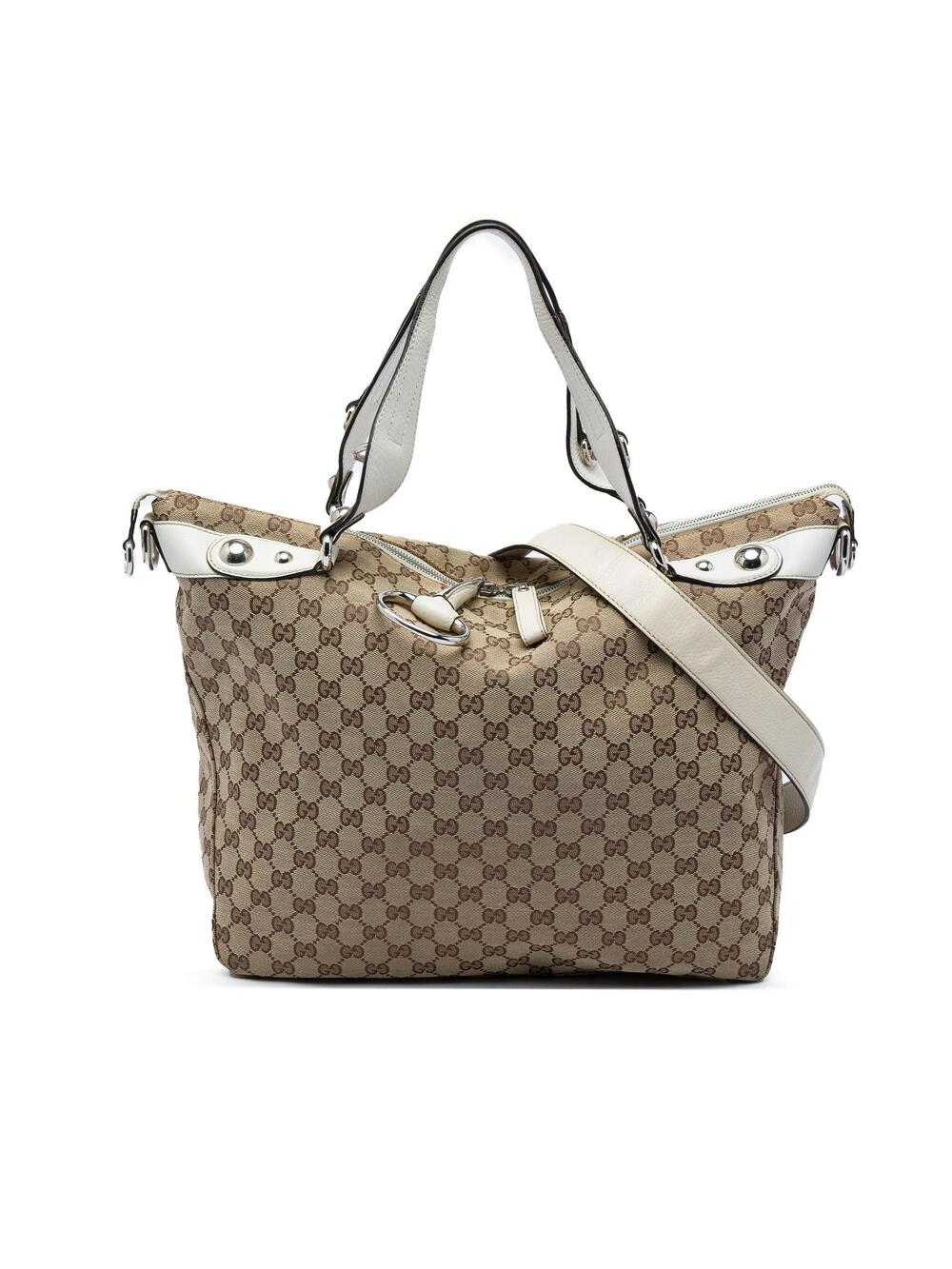Gucci Gg Canvas Icon Bit Satchel Pre- #362278G59B